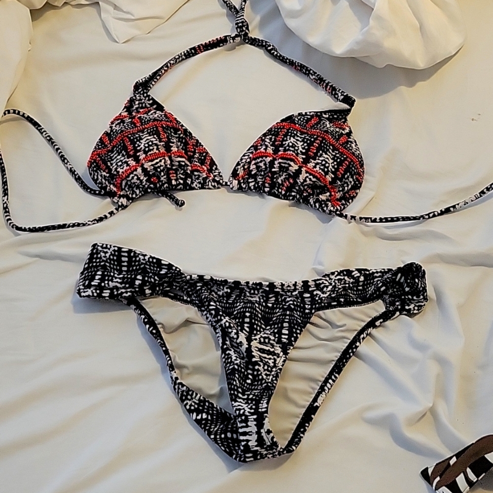 Beaded bathing suit